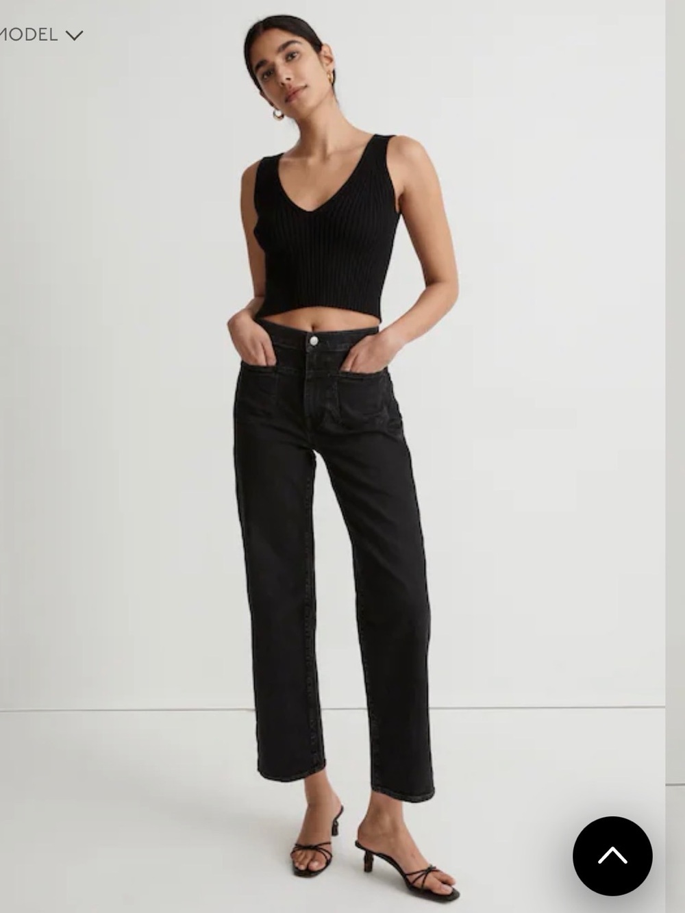 Madewell Perfect Vintage Wide Leg Jeans - Black Wash